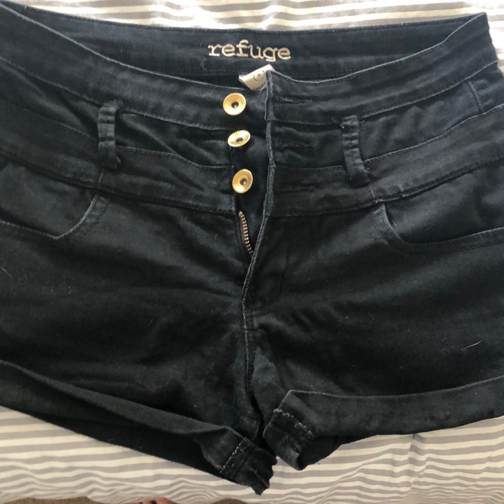 Black high waisted shorts